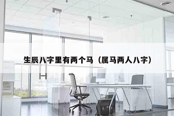 生辰八字里有两个马（属马两人八字）