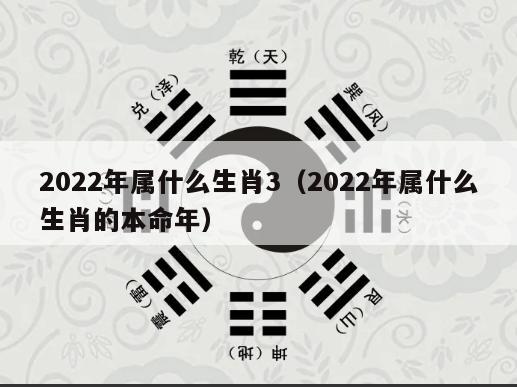 2022年属什么生肖3（2022年属什么生肖的本命年）