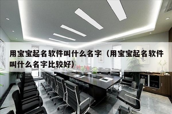 用宝宝起名软件叫什么名字（用宝宝起名软件叫什么名字比较好）