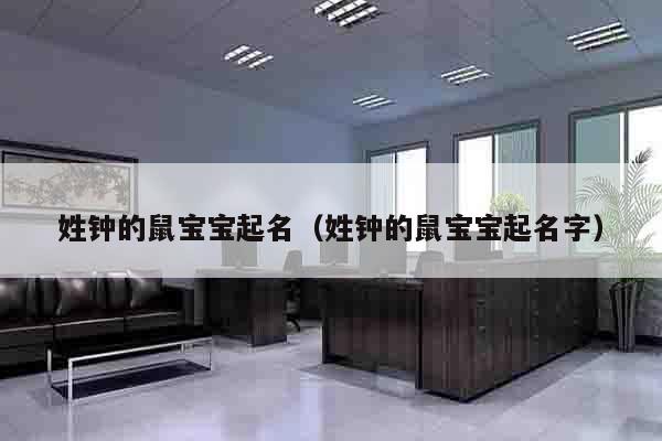 姓钟的鼠宝宝起名（姓钟的鼠宝宝起名字）