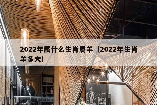 2022年属什么生肖属羊（2022年生肖羊多大）
