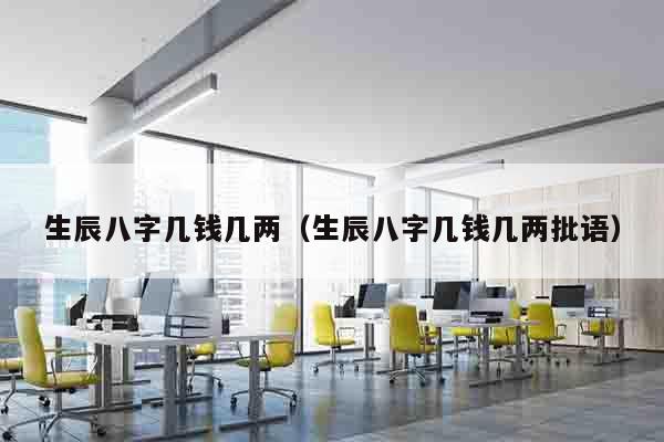 生辰八字几钱几两（生辰八字几钱几两批语）