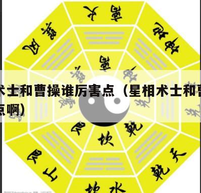 星相术士和曹操谁厉害点（星相术士和曹操谁厉害点啊）