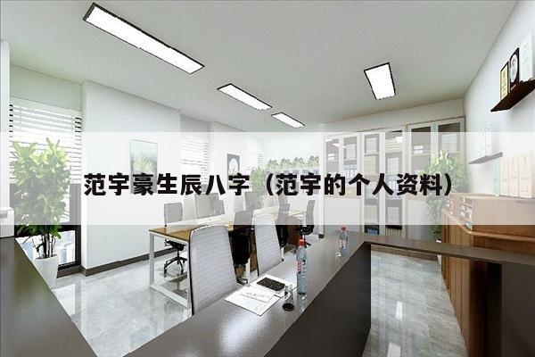 范宇豪生辰八字（范宇的个人资料）