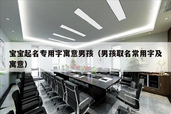 宝宝起名专用字寓意男孩（男孩取名常用字及寓意）