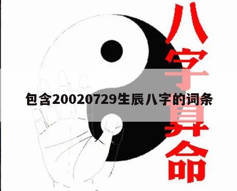 包含20020729生辰八字的词条