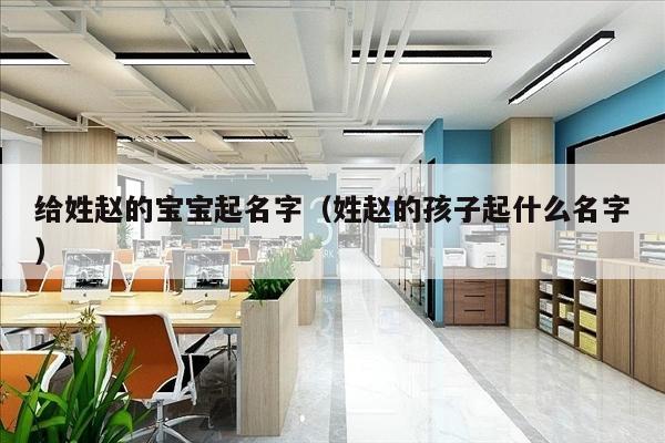 给姓赵的宝宝起名字（姓赵的孩子起什么名字）