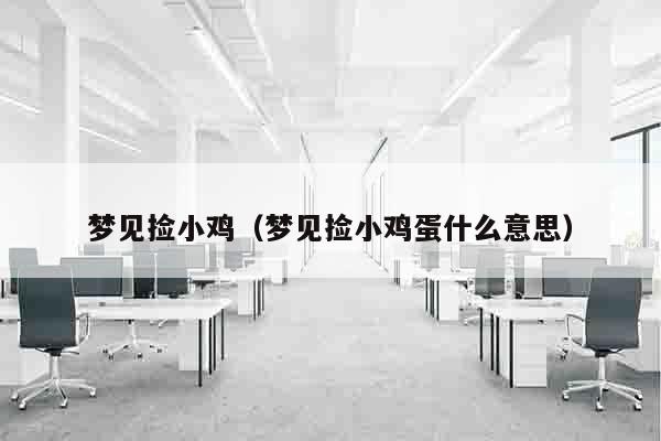 梦见捡小鸡（梦见捡小鸡蛋什么意思）