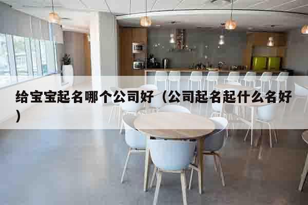 给宝宝起名哪个公司好（公司起名起什么名好）