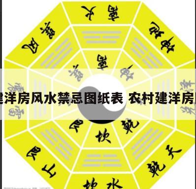 自建洋房风水禁忌图纸表 农村建洋房图纸