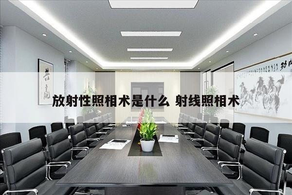 放射性照相术是什么 射线照相术