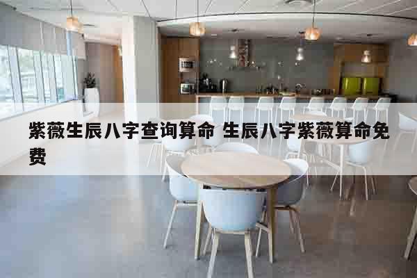 紫薇生辰八字查询算命 生辰八字紫薇算命免费