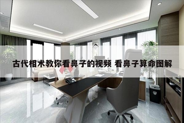 古代相术教你看鼻子的视频 看鼻子算命图解