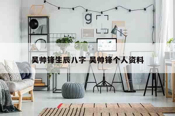 吴帅锋生辰八字 吴帅锋个人资料