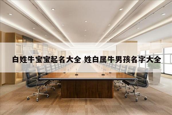白姓牛宝宝起名大全 姓白属牛男孩名字大全