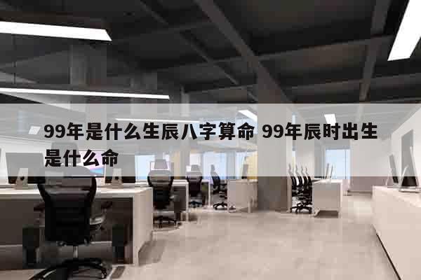 99年是什么生辰八字算命 99年辰时出生是什么命