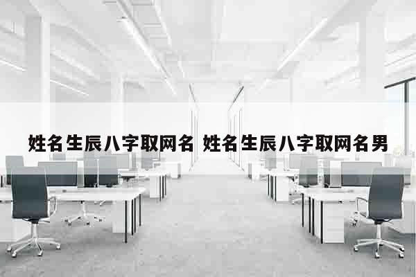姓名生辰八字取网名 姓名生辰八字取网名男