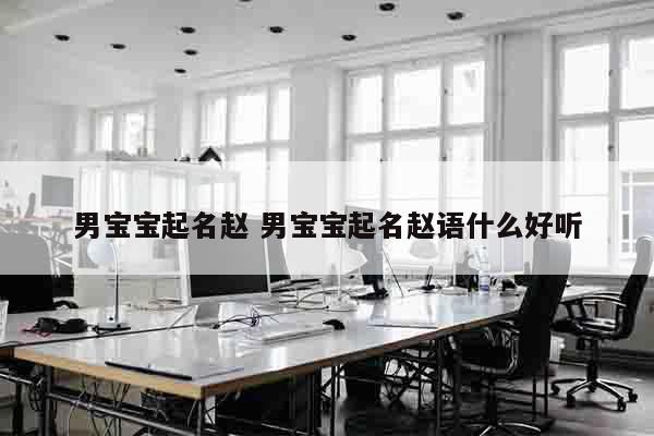 男宝宝起名赵 男宝宝起名赵语什么好听