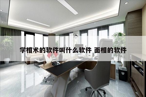 学相术的软件叫什么软件 面相的软件