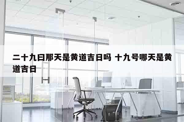 二十九曰那天是黄道吉日吗 十九号哪天是黄道吉日