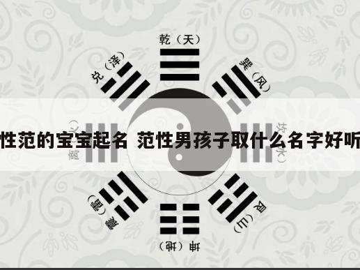 性范的宝宝起名 范性男孩子取什么名字好听