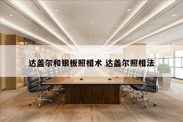 达盖尔和银板照相术 达盖尔照相法