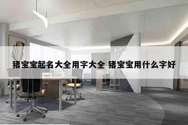 猪宝宝起名大全用字大全 猪宝宝用什么字好