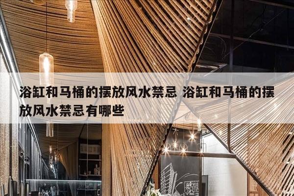 浴缸和马桶的摆放风水禁忌 浴缸和马桶的摆放风水禁忌有哪些