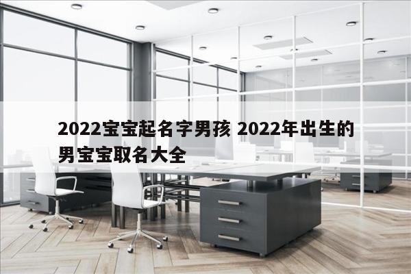 2022宝宝起名字男孩 2022年出生的男宝宝取名大全