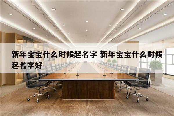 新年宝宝什么时候起名字 新年宝宝什么时候起名字好