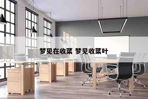 梦见在收菜 梦见收菜叶