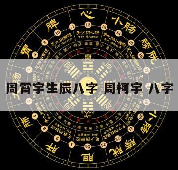 周霄宇生辰八字 周柯宇 八字