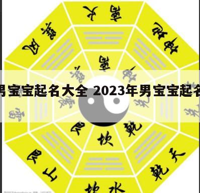 年男宝宝起名大全 2023年男宝宝起名大全