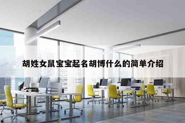 胡姓女鼠宝宝起名胡博什么的简单介绍