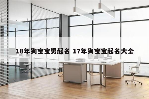 18年狗宝宝男起名 17年狗宝宝起名大全