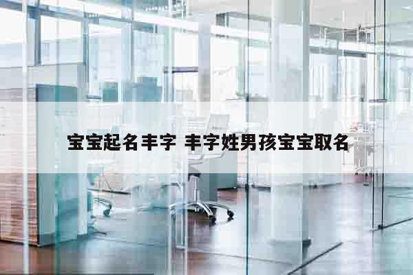 宝宝起名丰字 丰字姓男孩宝宝取名